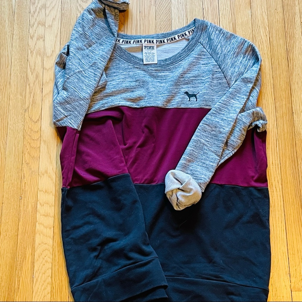 Victoria’s Secret PINK Colorblock Crewneck - L